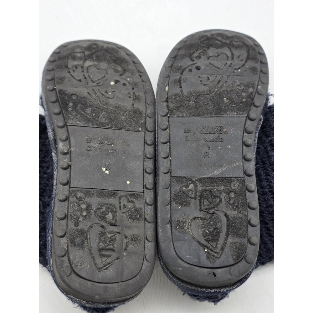 Mukluks A La Mode Slipper Boots Womens Size 8 Blue Knit Button Tall House Cozy - Picture 7 of 10